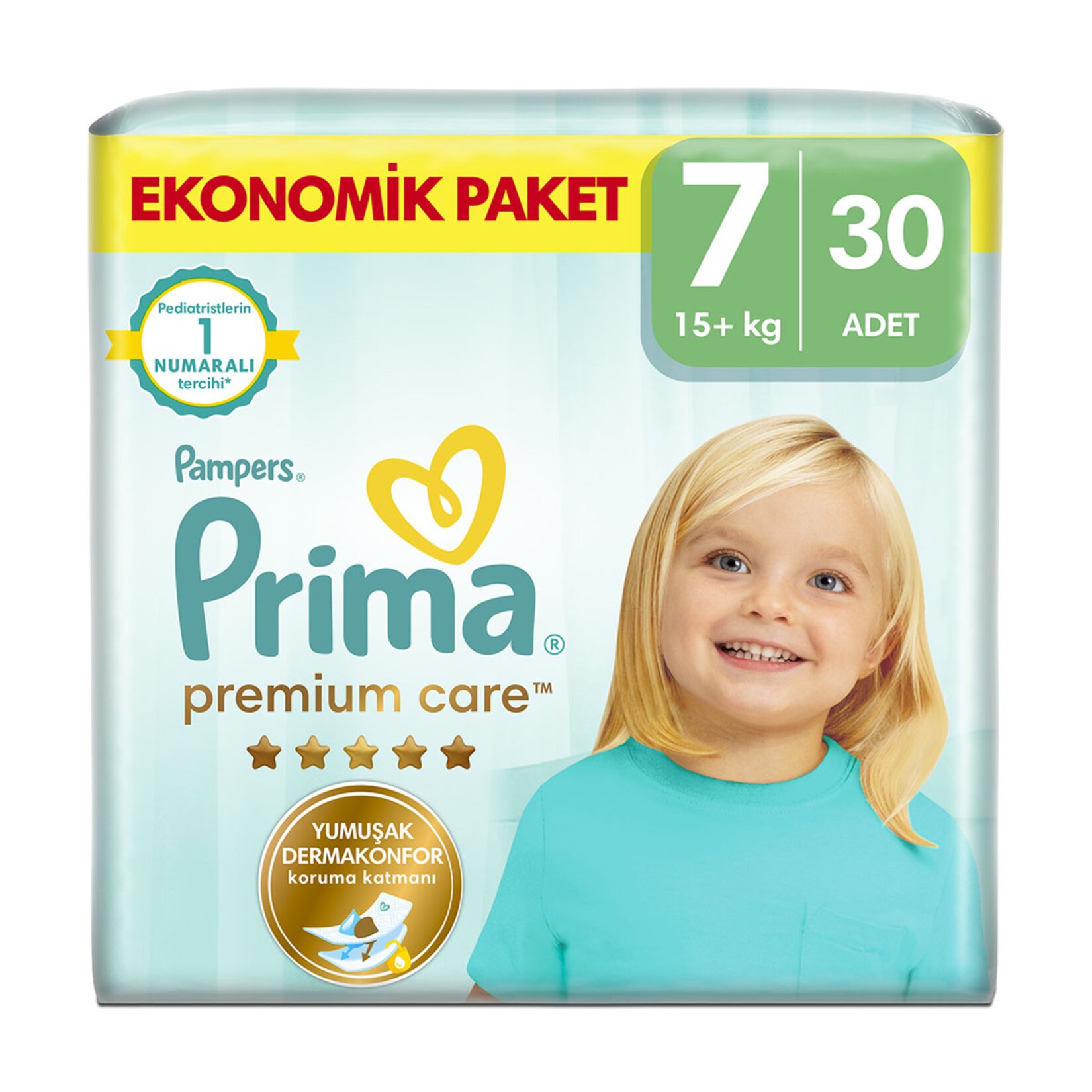 پوشک پریما لهستان سایز 7 بسته 30 عددی