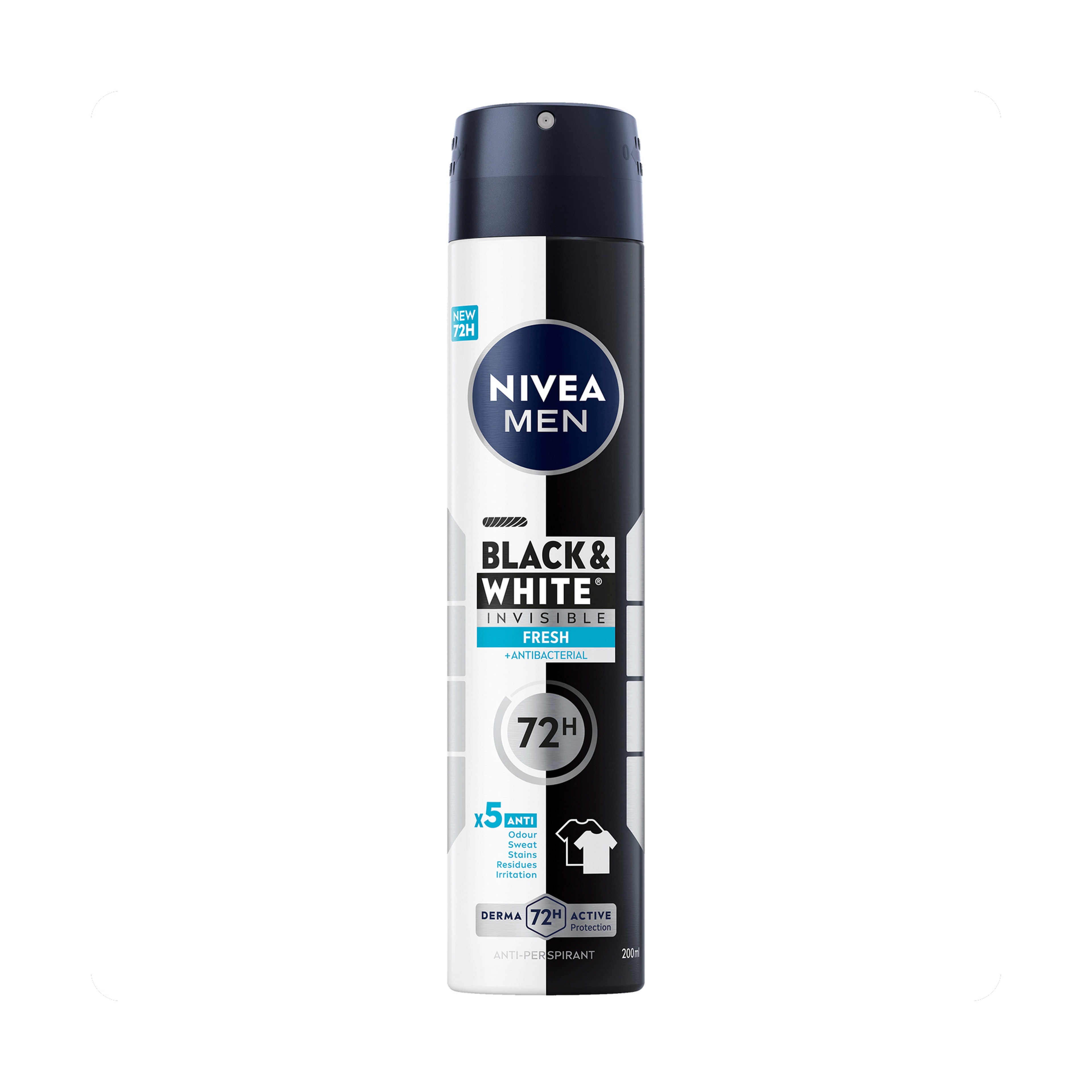 اسپری دئودرانت مردانه نیوا آلمان مدل black & white freshحجم 200 میل