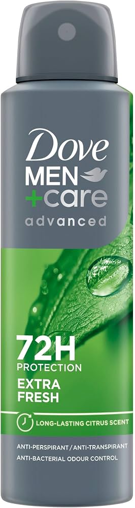 اسپری ضد تعریق مردانه داو انگلیسی 72 ساعته مدل extra fresh حجم 200 میل