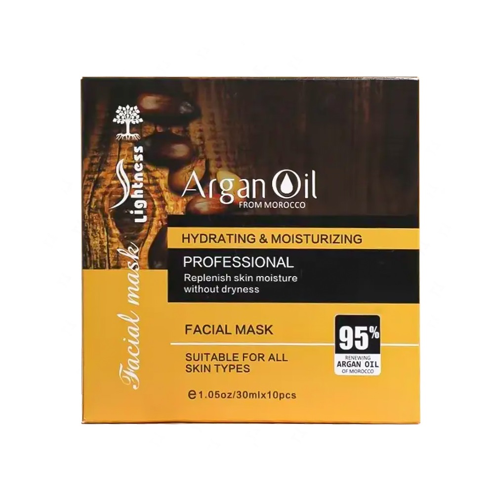 ماسک ورقه ای لایتنس حاوی روغن آرگان بسته 10 عددی