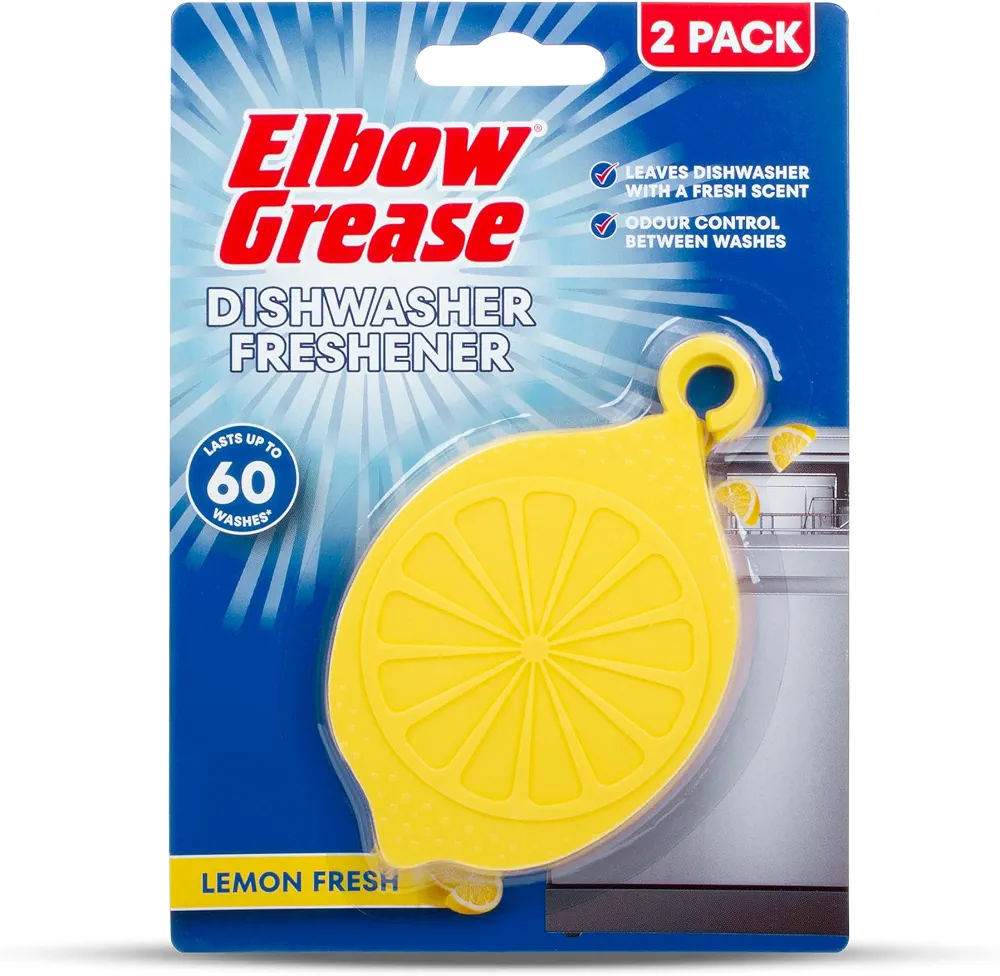 بوگیر ماشین ظرفشویی البو گریس Elbow Grease انگلیس با رایحه لیمو بسته ۲ عددی