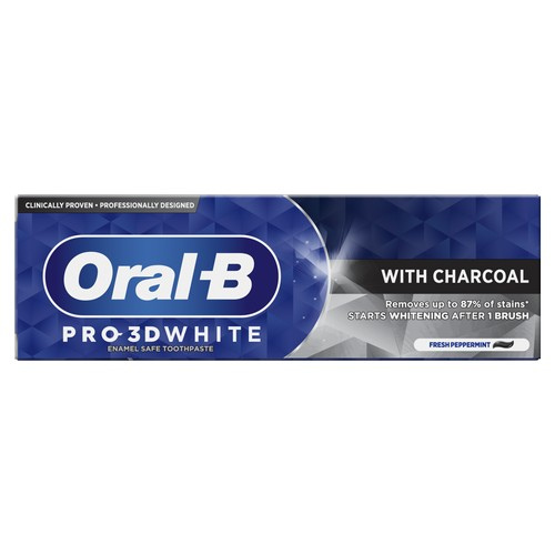 خمیردندان  سفیدکننده ذغالی اورال بی مدل Pro 3Dwhite  حجم 75 میل