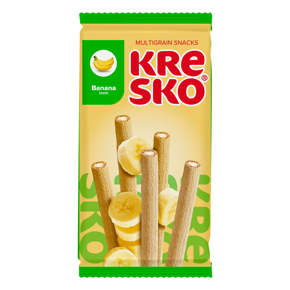 بیسکوئیت قلمی کرسکو با طعم موز وزن 140 گرم