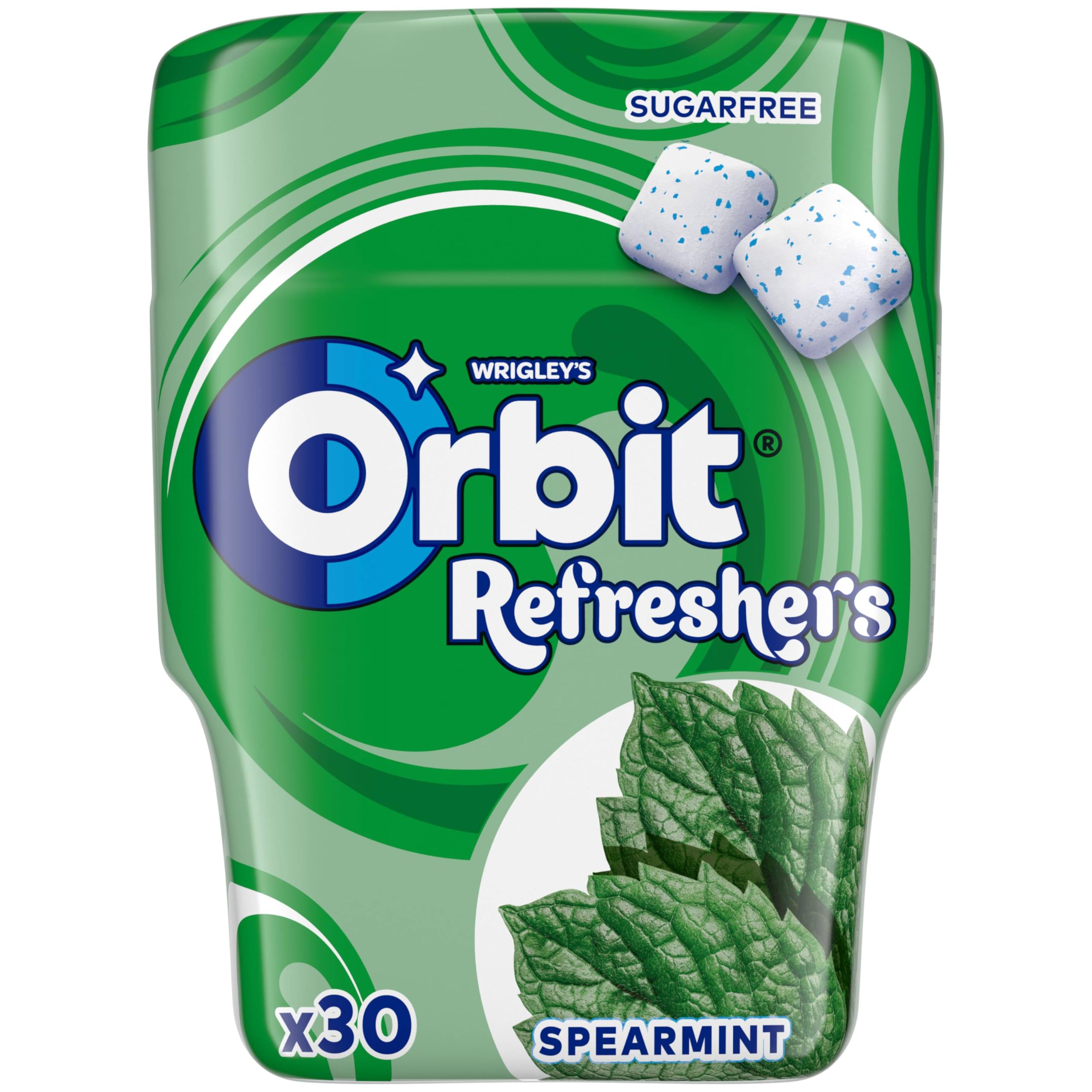 آدامس بدون شکر اوربیت orbit با طعم نعناع بسته 30 عددی